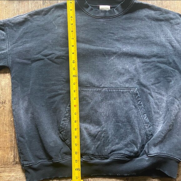 Moojimooji Oversized Kangaroo Pocket Crew Aged Black (Small) - Picture 12 of 12